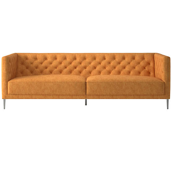 Savile Tufted Sofa Dream Ginger Tea