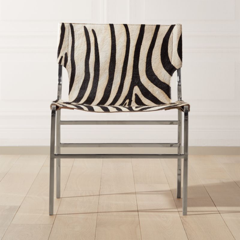 Potter Zebra Print Hair On Hide Chair Reviews Cb2
