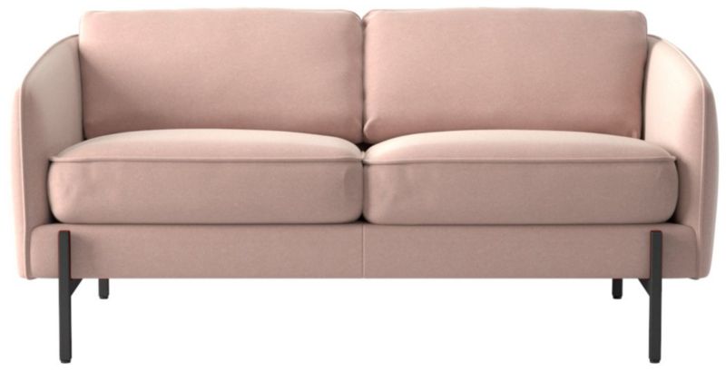 Hoxton Loveseat Dale Blush Cb2