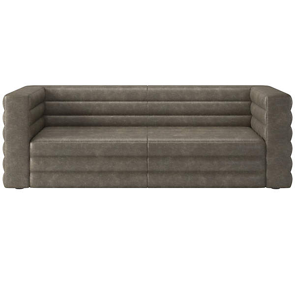 Strato 80 Bello Grey Leather Sofa Cb2, 80 Inch Brown Leather Sofa