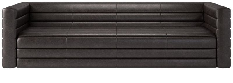 Strato Extra-Large Leather Sofa Bello Black - image 0 of 7