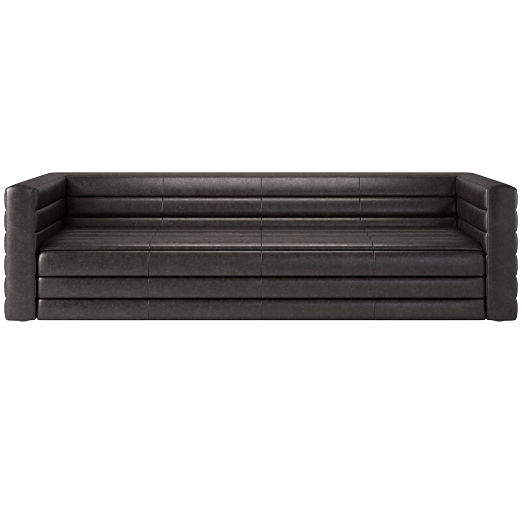 Strato Extra-Large Leather Sofa Bello Black