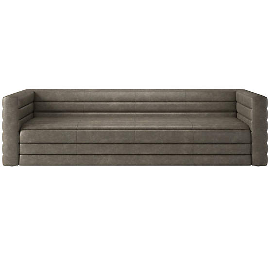 Strato Extra-Large Leather Sofa Bello Grey