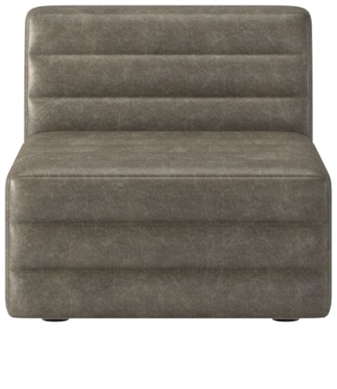 Strato Leather Armless Chair Bello Grey - image 0 of 7