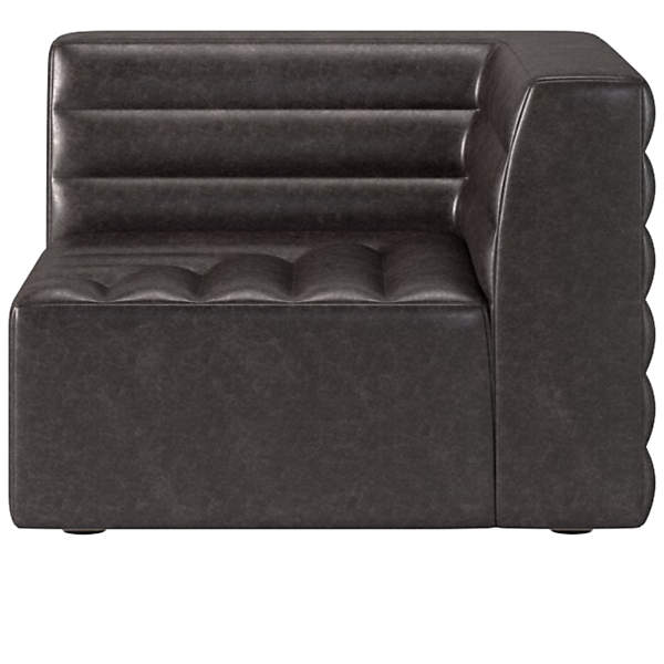 Black leather corner chair store