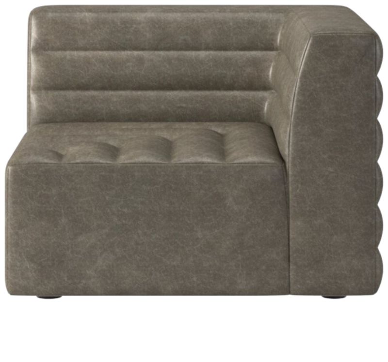 Viewing product image Strato Leather Corner Chair Bello Grey - image 1 of 7