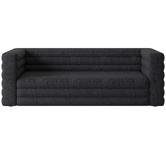 Strato 80" Bloce Noir Sofa