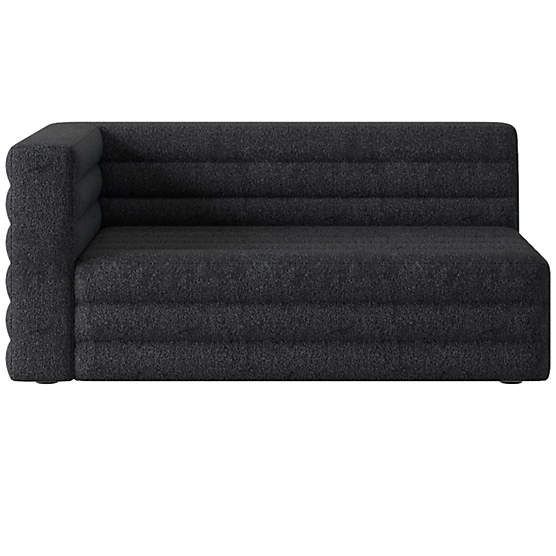 Strato Left Arm Sofa Bloce Noir