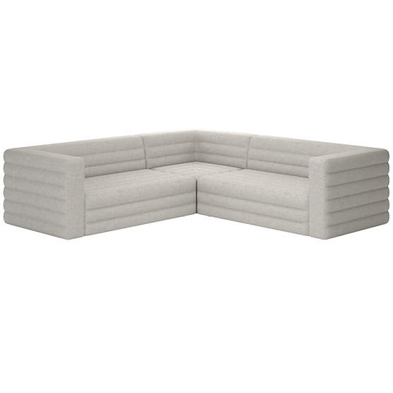 Strato 3-Piece Sectional Sofa Hatch Platinum