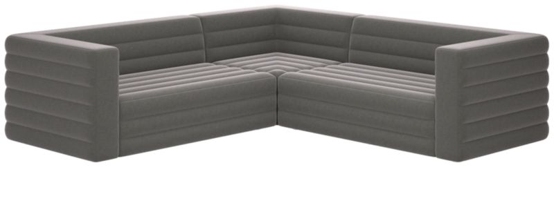 Strato 3-Piece Sectional Sofa Luca Storm - image 0 of 7