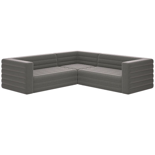 Strato 3-Piece Sectional Sofa Luca Storm