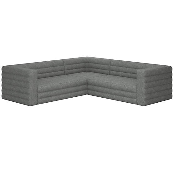 Strato 3-Piece Sectional Sofa Hatch Charcoal