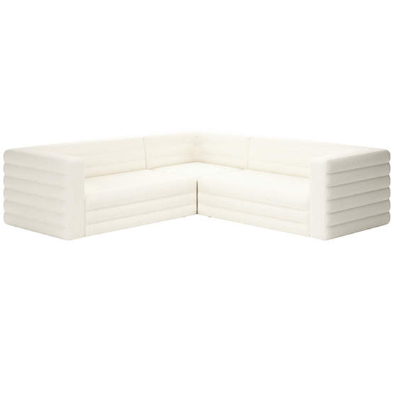 Strato 3-Piece Sectional Sofa Wooly Sand