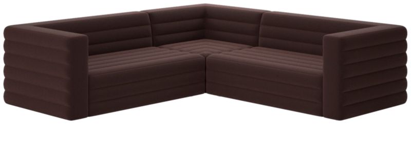 Strato 3-Piece Sectional Sofa Luca Espresso - image 0 of 7