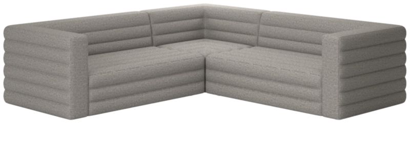 Strato 3-Piece Sectional Sofa Taylor Felt Grey - image 0 of 7