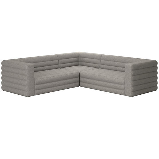 Strato 3-Piece Sectional Sofa Taylor Felt Grey