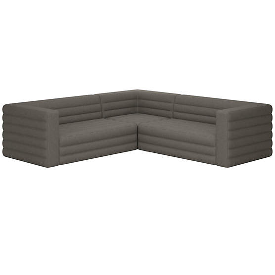 Strato 3-Piece Sectional Sofa Angel Pewter