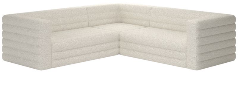 Strato 3-Piece Sectional Sofa Bloce Grey - image 0 of 7