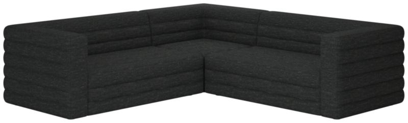 Strato 3-Piece Sectional Sofa Curious Ebony - image 0 of 6