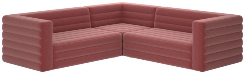 Strato 3-Piece Sectional Sofa Luca Rose - image 0 of 7