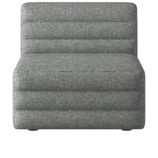 Strato Armless Chair Hatch Charcoal