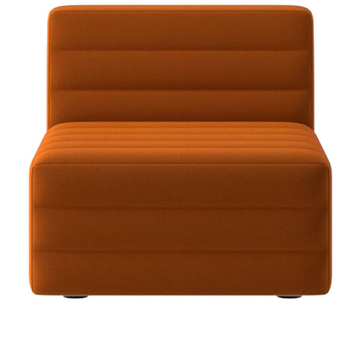 Strato Armless Chair Luca Russet