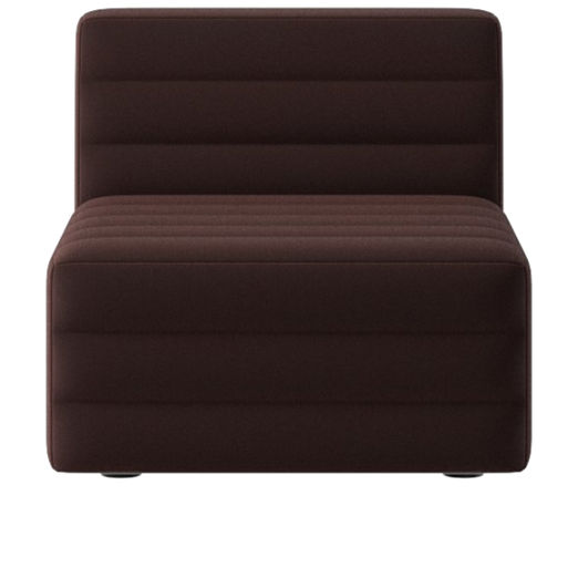 Strato Armless Chair Luca Espresso