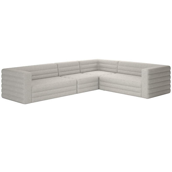 Strato 4-Piece Sectional Sofa Hatch Platinum