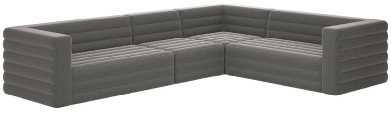 Strato 4-Piece Sectional Sofa Luca Storm - image 0 of 8