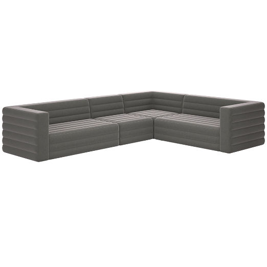 Strato 4-Piece Sectional Sofa Luca Storm