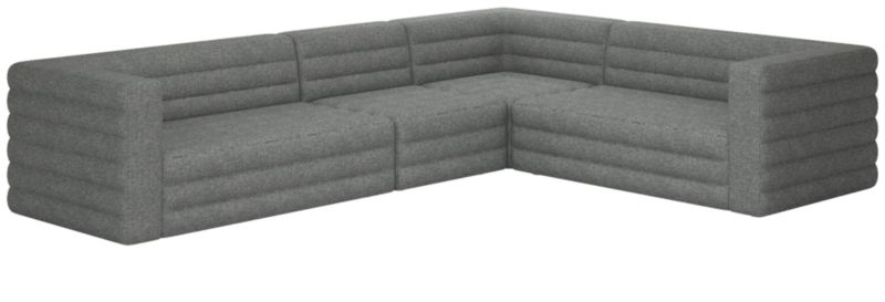 Strato 4-Piece Sectional Sofa Hatch Charcoal - image 0 of 8