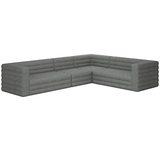 Strato 4-Piece Sectional Sofa Hatch Charcoal