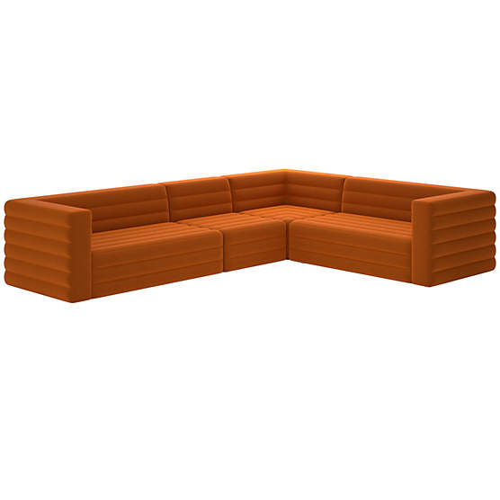 Strato 4-Piece Sectional Sofa Luca Russet