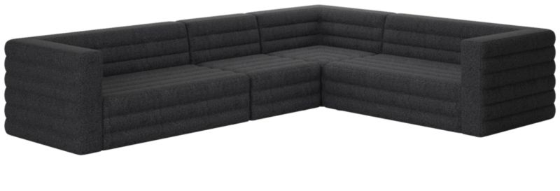 Strato 4-Piece Sectional Sofa Bloce Noir - image 0 of 8