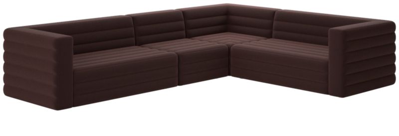 Strato 4-Piece Sectional Sofa Luca Espresso - image 0 of 8