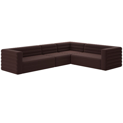 Strato 4-Piece Sectional Sofa Luca Espresso