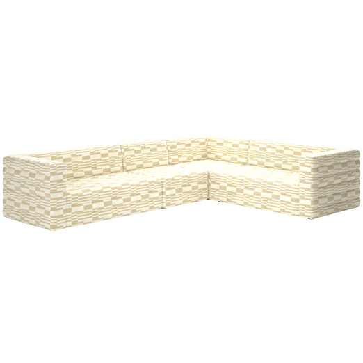 Strato 4-Piece Sectional Sofa Piano Cloud
