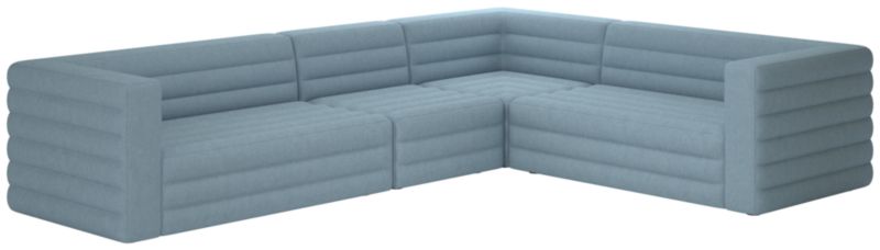 Strato 4-Piece Sectional Sofa Lisbon Wedgewood - image 0 of 9