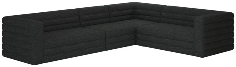 Strato 4-Piece Sectional Sofa Curious Ebony - image 0 of 8