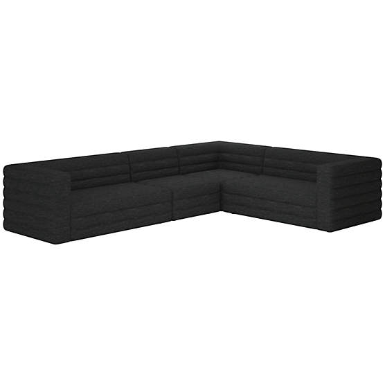 Strato 4-Piece Sectional Sofa Curious Ebony