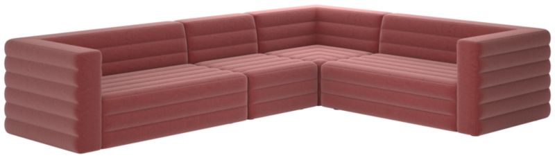 Strato 4-Piece Sectional Sofa Luca Rose - image 0 of 9