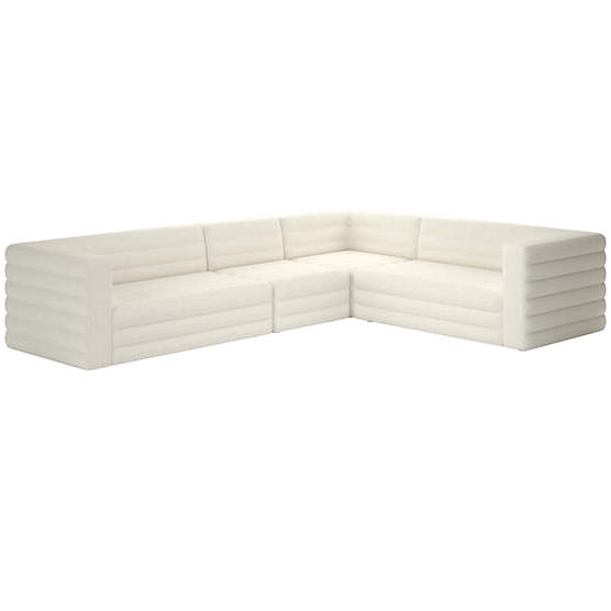 Strato 4-Piece Sectional Sofa Lindy Snow