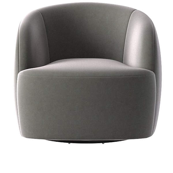Gwyneth Swivel Chair Luca Storm by Goop CB2