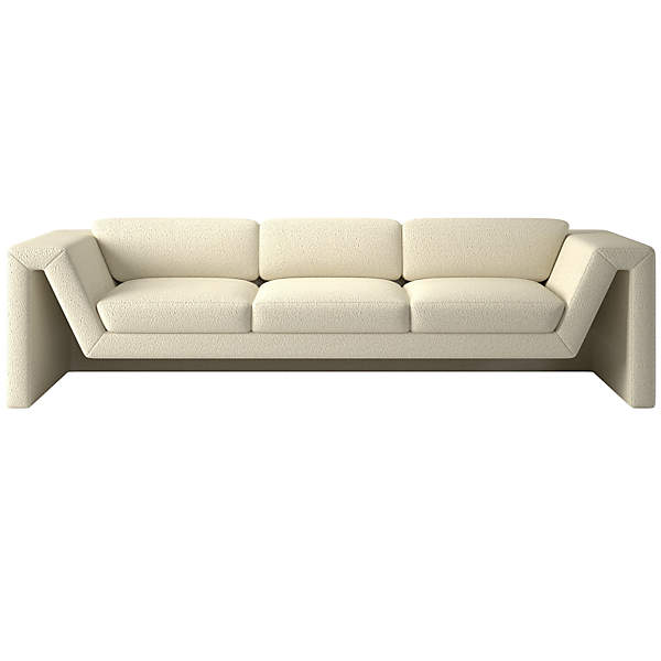 Perimeter Bloce Cream Sofa Reviews CB2