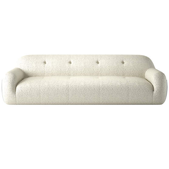 Brace Bloce Grey Tufted Sofa