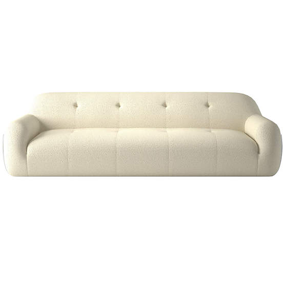 Brace Bloce Cream Tufted Sofa