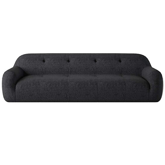 Brace Bello Black Leather Sofa + Reviews | CB2