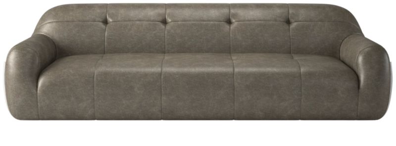 Brace Bello Grey Leather Sofa | CB2