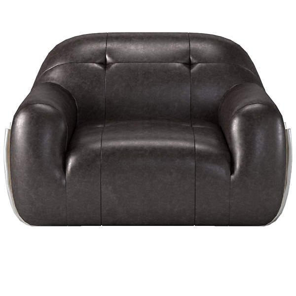 Cb2 store leather armchair