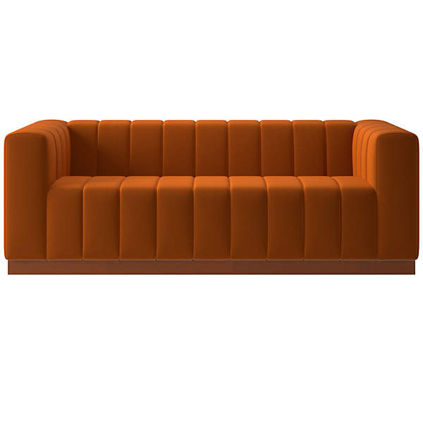 Cb2 deals channeled sofa